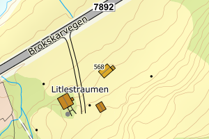 Kartbilde fra WMS-tjeneste av avviket