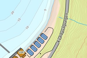 Kartbilde fra WMS-tjeneste av avviket