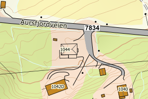 Kartbilde fra WMS-tjeneste av avviket