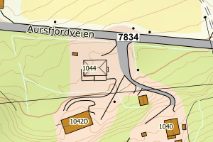 Kartbilde fra WMS-tjeneste av avviket