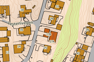 Kartbilde fra WMS-tjeneste av avviket