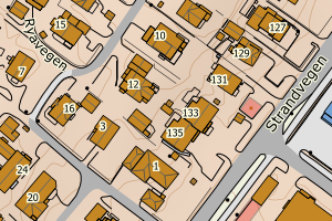 Kartbilde fra WMS-tjeneste av avviket