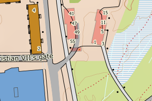 Kartbilde fra WMS-tjeneste av avviket