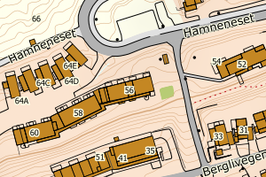 Kartbilde fra WMS-tjeneste av avviket