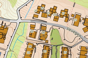 Kartbilde fra WMS-tjeneste av avviket