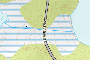 Kartbilde fra WMS-tjeneste av avviket