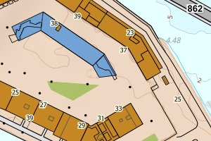 Kartbilde fra WMS-tjeneste av avviket