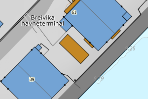 Kartbilde fra WMS-tjeneste av avviket
