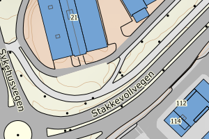 Kartbilde fra WMS-tjeneste av avviket