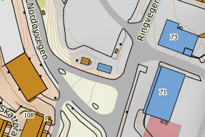 Kartbilde fra WMS-tjeneste av avviket