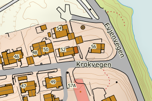 Kartbilde fra WMS-tjeneste av avviket