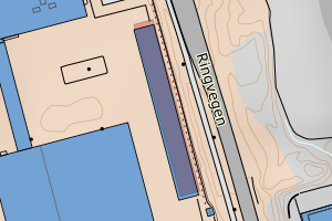 Kartbilde fra WMS-tjeneste av avviket