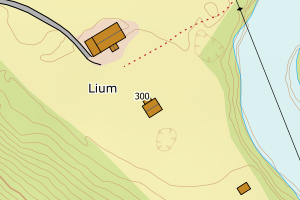 Kartbilde fra WMS-tjeneste av avviket