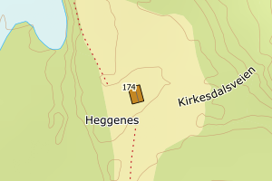 Kartbilde fra WMS-tjeneste av avviket
