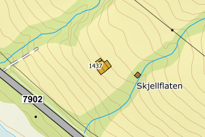 Kartbilde fra WMS-tjeneste av avviket