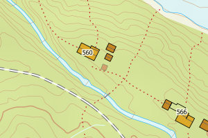 Kartbilde fra WMS-tjeneste av avviket