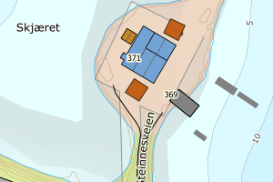 Kartbilde fra WMS-tjeneste av avviket
