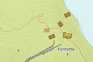 Kartbilde fra WMS-tjeneste av avviket