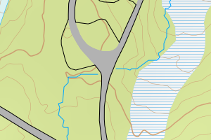 Kartbilde fra WMS-tjeneste av avviket