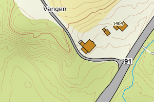 Kartbilde fra WMS-tjeneste av avviket