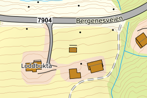 Kartbilde fra WMS-tjeneste av avviket