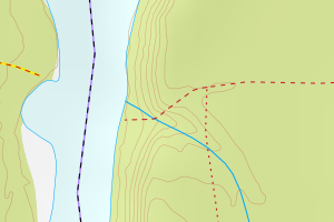 Kartbilde fra WMS-tjeneste av avviket
