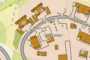 Kartbilde fra WMS-tjeneste av avviket