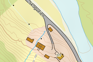 Kartbilde fra WMS-tjeneste av avviket