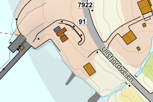 Kartbilde fra WMS-tjeneste av avviket