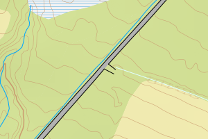 Kartbilde fra WMS-tjeneste av avviket