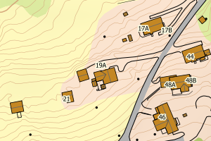 Kartbilde fra WMS-tjeneste av avviket