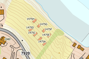 Kartbilde fra WMS-tjeneste av avviket