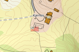 Kartbilde fra WMS-tjeneste av avviket