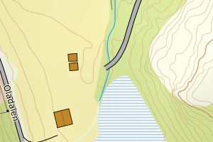 Kartbilde fra WMS-tjeneste av avviket