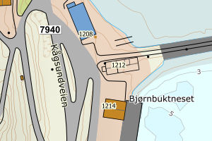 Kartbilde fra WMS-tjeneste av avviket