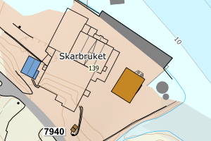 Kartbilde fra WMS-tjeneste av avviket