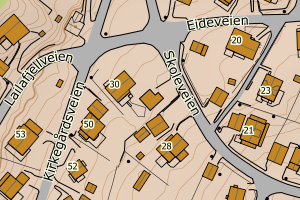 Kartbilde fra WMS-tjeneste av avviket