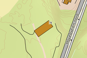Kartbilde fra WMS-tjeneste av avviket
