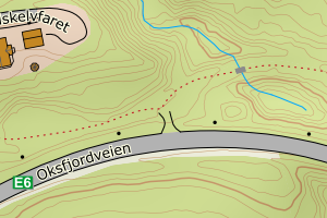 Kartbilde fra WMS-tjeneste av avviket
