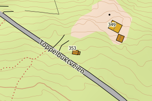 Kartbilde fra WMS-tjeneste av avviket