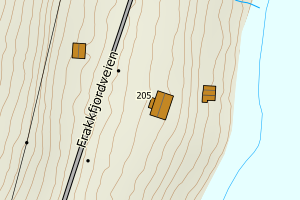Kartbilde fra WMS-tjeneste av avviket