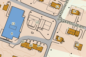 Kartbilde fra WMS-tjeneste av avviket