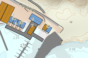 Kartbilde fra WMS-tjeneste av avviket