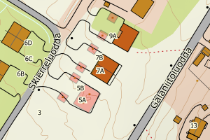 Kartbilde fra WMS-tjeneste av avviket