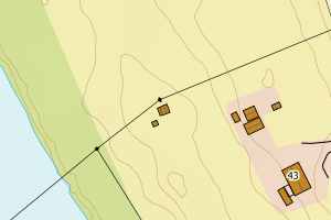 Kartbilde fra WMS-tjeneste av avviket