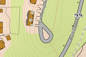 Kartbilde fra WMS-tjeneste av avviket