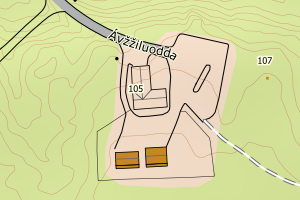 Kartbilde fra WMS-tjeneste av avviket