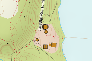 Kartbilde fra WMS-tjeneste av avviket