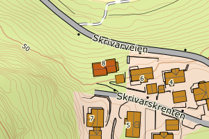 Kartbilde fra WMS-tjeneste av avviket