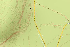 Kartbilde fra WMS-tjeneste av avviket
